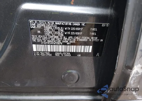 2015 Toyota Rav4 Le from USA, damaged, VIN 2T3ZFREV4FW179078
